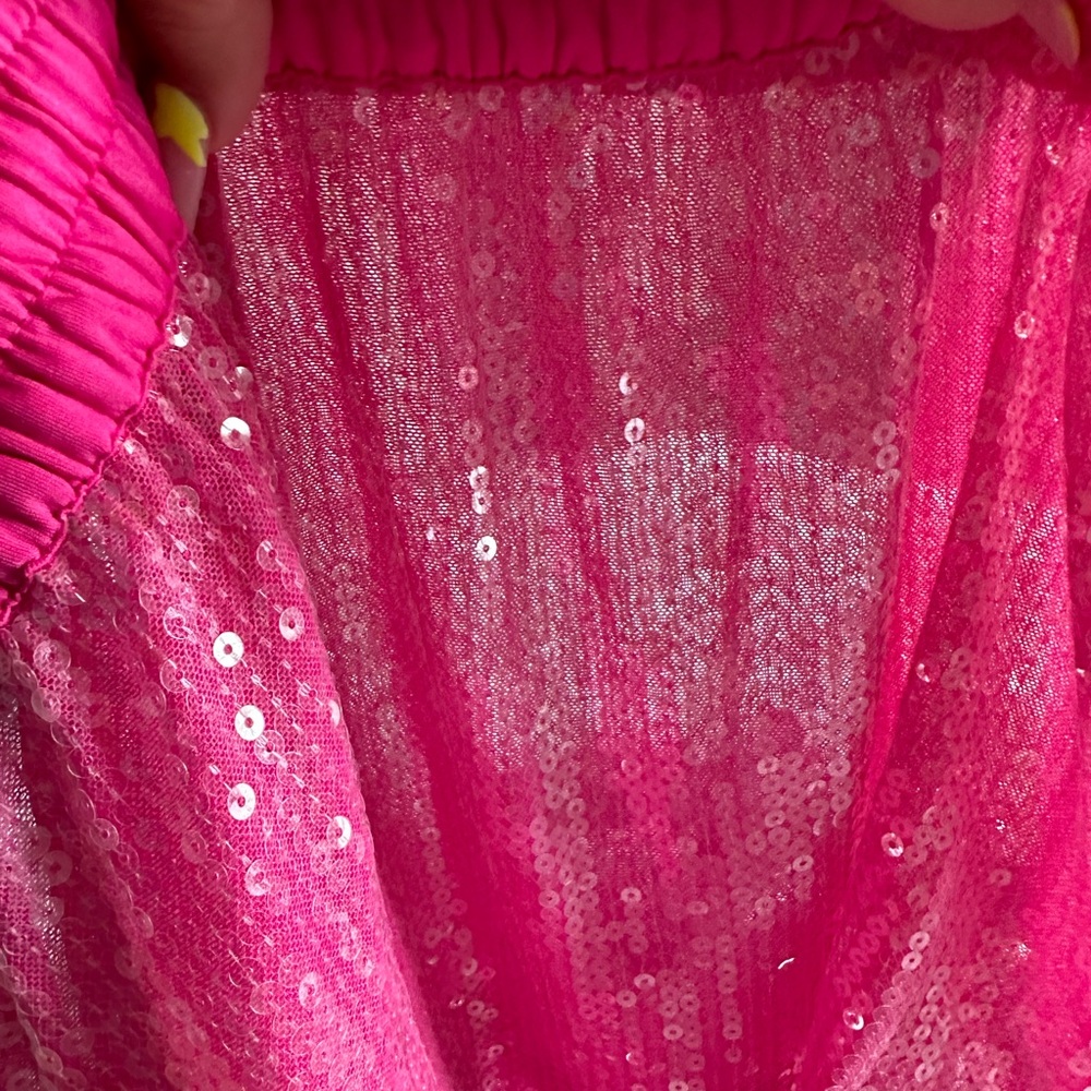 Victoria's Secret Hot Pink Sequin Swim Coverup